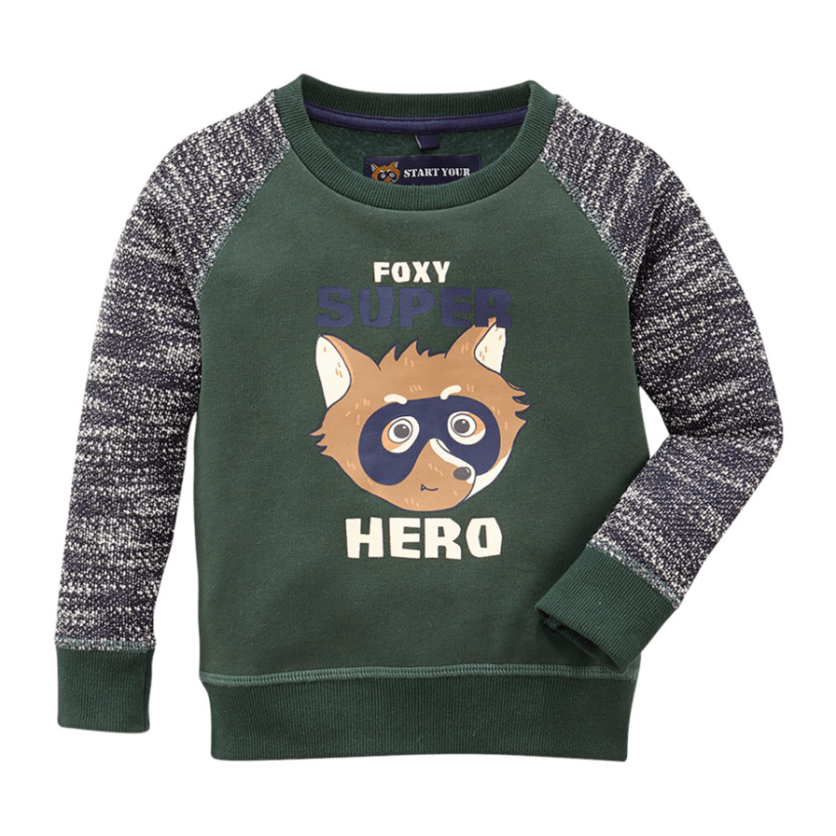 Mikina Foxy super hero s pletenými rukávmi
