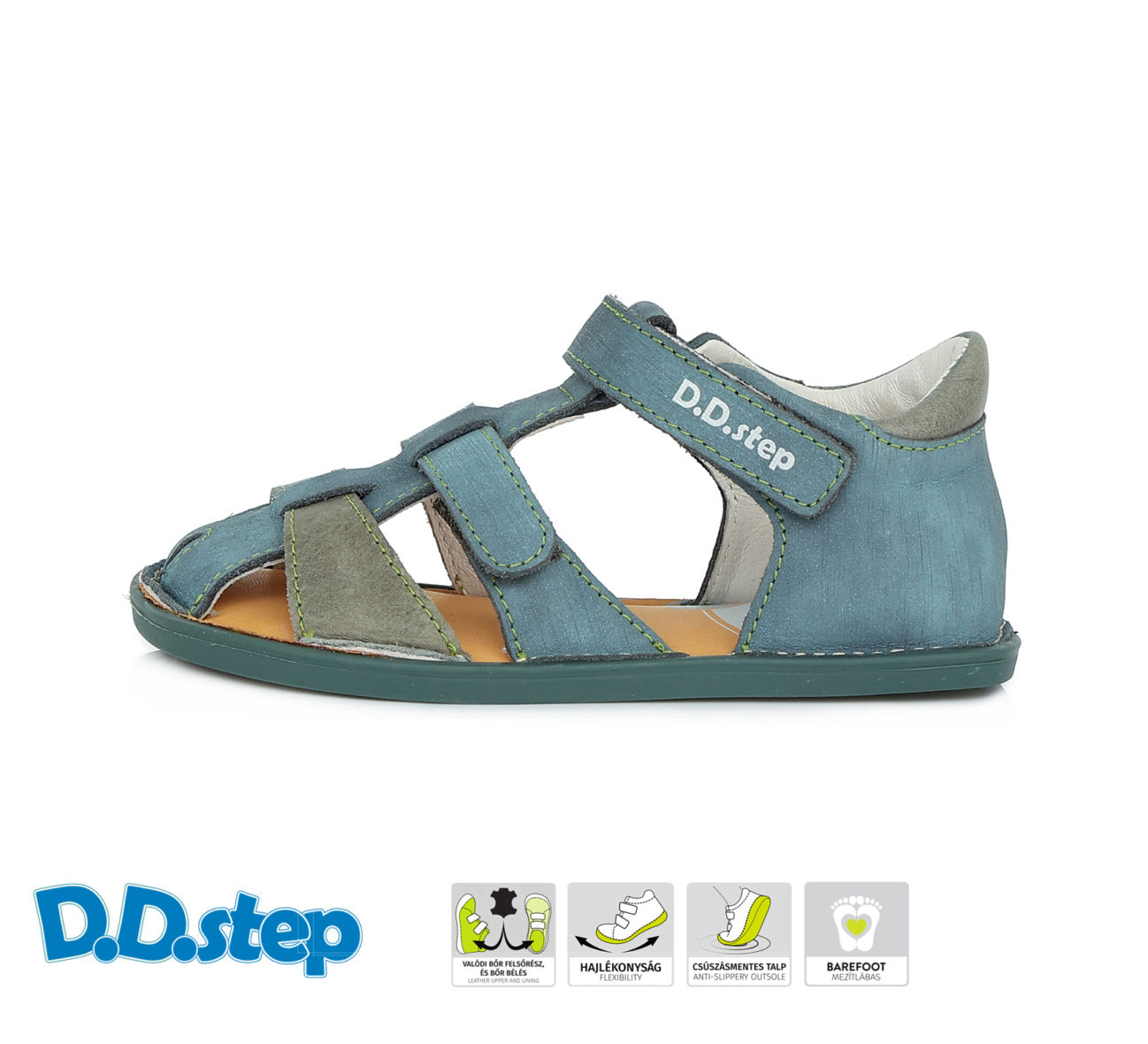 DDstep Barefoot sandále Bermuda blue