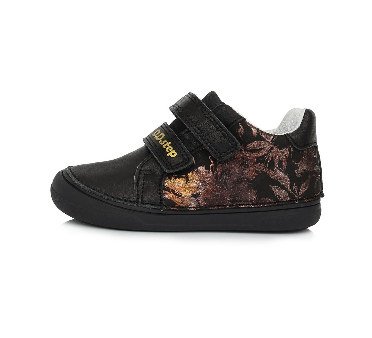 DDstep kožené topánky Metalic flower 078 389