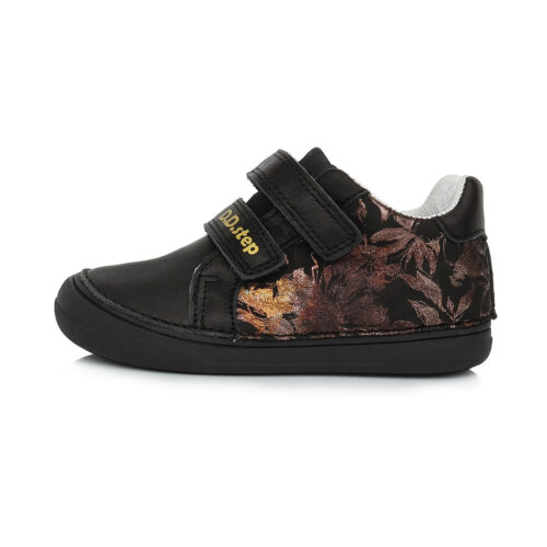 DDstep kožené topánky Metalic flower 078 389