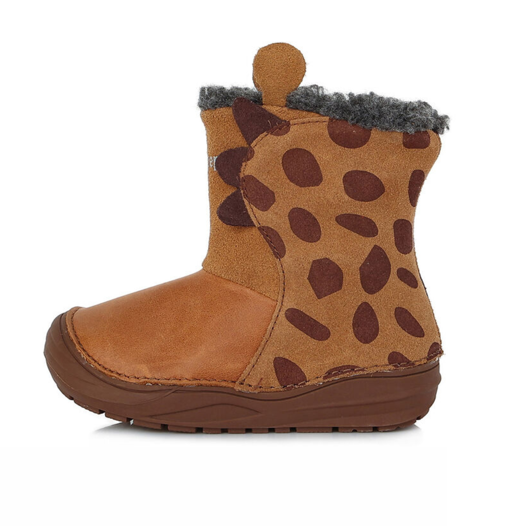 DDstep kožené zimné topánky W071-369 Žirafa