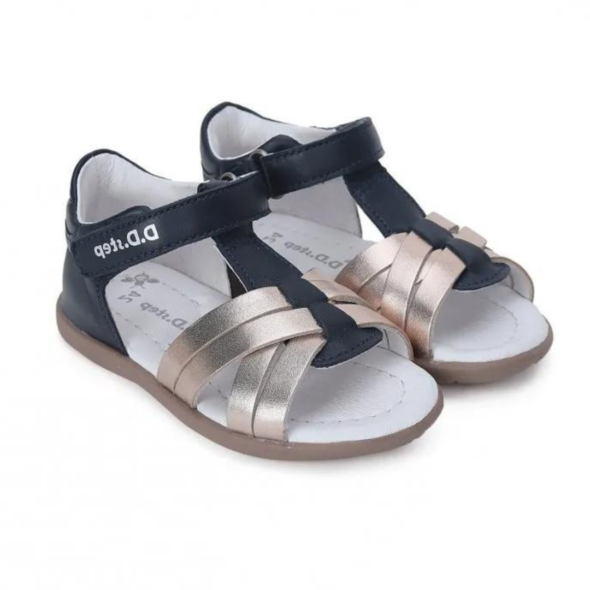 DDstep kožené sandále Royal blue 075