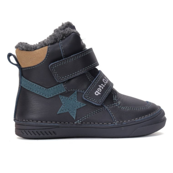DDstep Zimné kožené topánky W040 42987 Royal blue