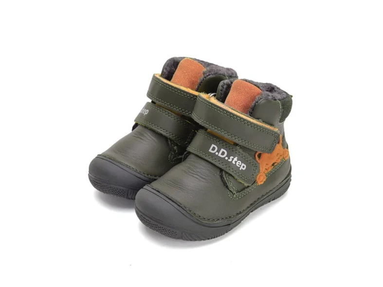 DDstep zimné kožené topánky Líška zelené W082-42774C – Obrázok 4