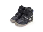 DDstep Zimné kožené topánky Royal blue Star W040 42987BM