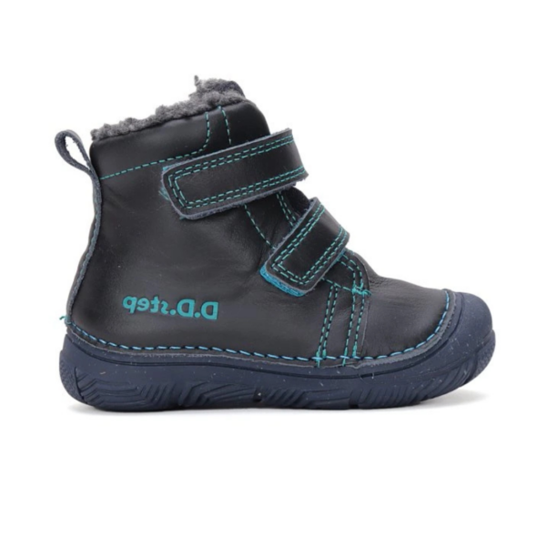 DDstep zimné kožené topánky Royal blue W082-42385
