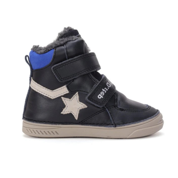 DDstep Zimné kožené topánky Royal blue Star W040 42987BM