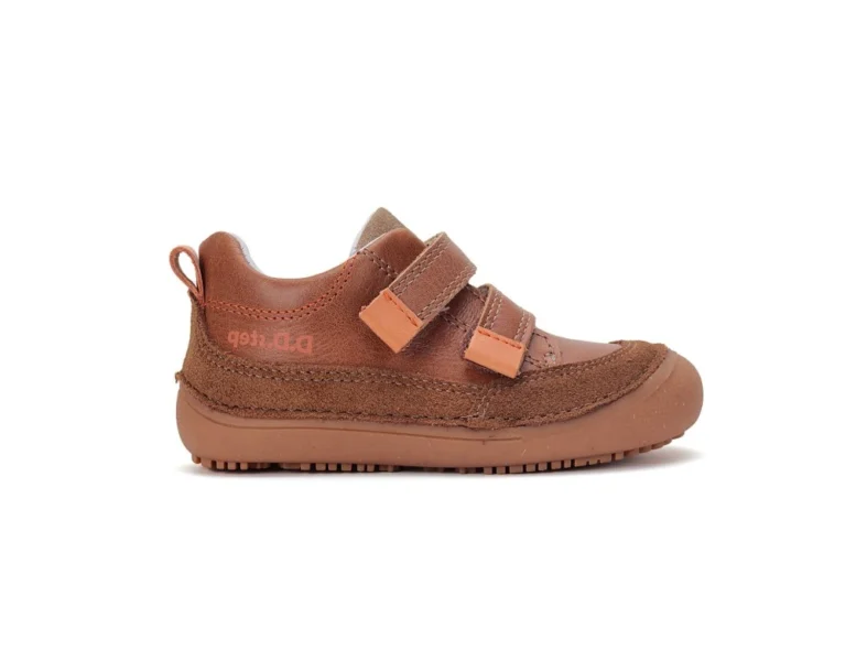 DDstep kožené topánky Barefoot brown S063 51483AM