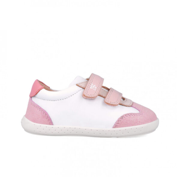 Garvalín barefoot kožené topánky 252331-B113 Blanco/Rosa