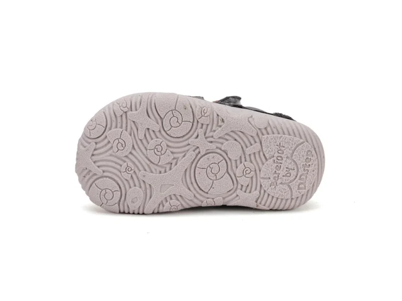 DDstep kožené barefoot topánky Dark grey 073-51761 – Obrázok 2