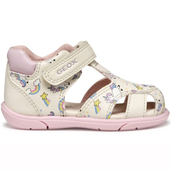 Geox sandálky Zapito B ivory/pink Jednorožec