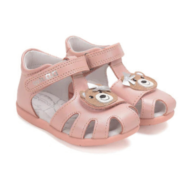 DDstep kožené sandále baby pink Macko G075-51284D