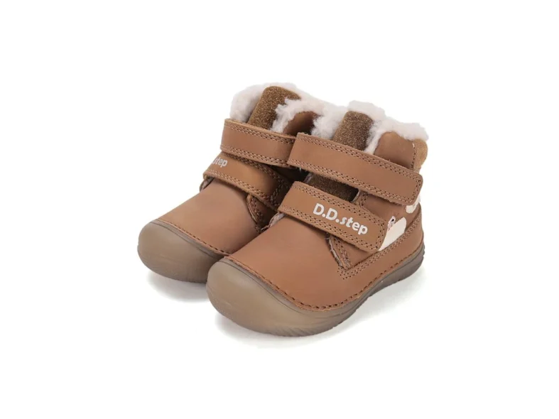 DDstep zimné kožené topánky Chocolate lumino W082-52314A – Obrázok 8