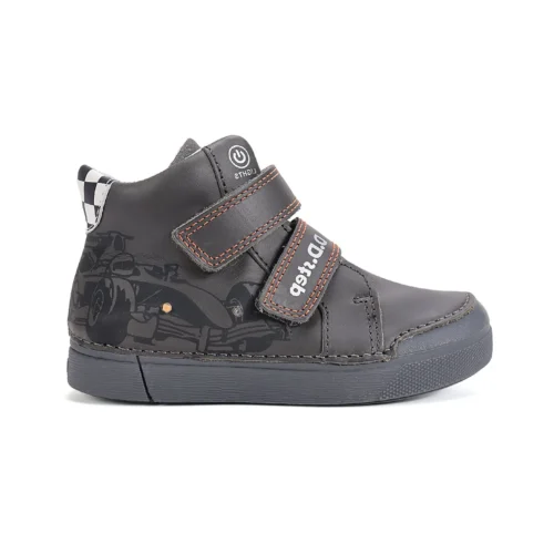 DDstep Kožené topánky Grey A068-62454M s Led svetielkami